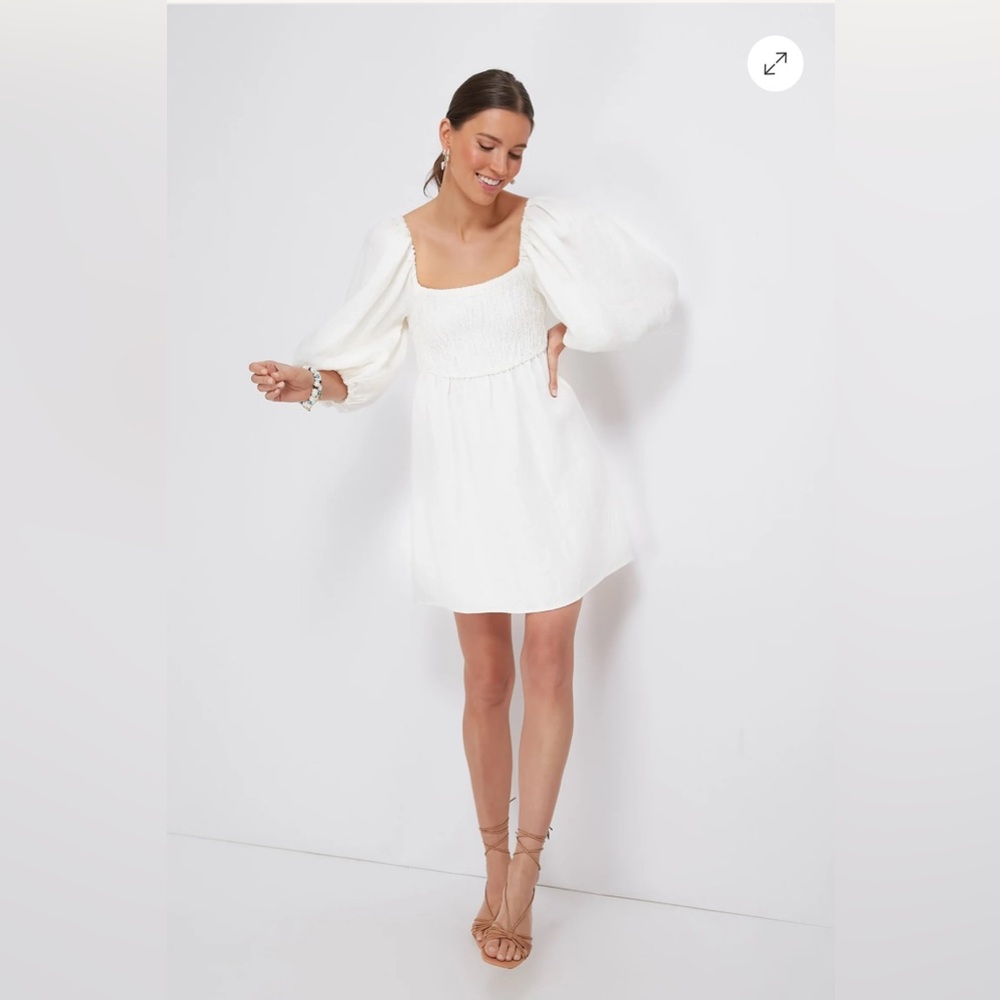 White Annie Smocked Dress